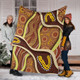 Australia Aboriginal Inspired Blanket - Indigenous Art Aboriginal Inspired Dot Painting Style 5