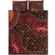 Australia Aboriginal Inspired Quilt Bed Set - Lizard Aboiginal Inspired Dot Painting Style