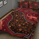 Australia Aboriginal Inspired Quilt Bed Set - Lizard Aboiginal Inspired Dot Painting Style