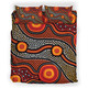 Australia Aboriginal Inspired Bedding Set - Orange Aboiginal Inspired Dot Painting Style