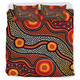 Australia Aboriginal Inspired Bedding Set - Orange Aboiginal Inspired Dot Painting Style