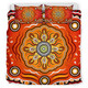 Australia Aboriginal Inspired Bedding Set - The Sun Indigenous Aboiginal Inspired Dot Painting Style