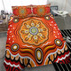 Australia Aboriginal Inspired Bedding Set - The Sun Indigenous Aboiginal Inspired Dot Painting Style