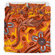 Australia Aboriginal Inspired Bedding Set - Orange Lizard Aboiginal Inspired Dot Painting Style