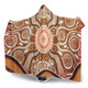 Australia Aboriginal Inspired Hooded Blanket - Aboriginal Dot Art Background