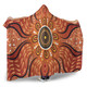 Australia Aboriginal Inspired Hooded Blanket - Aboriginal Dot Art Pattern Background