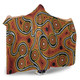 Australia Aboriginal Inspired Hooded Blanket - Orange Color Aboriginal Dot Artwork