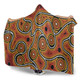 Australia Aboriginal Inspired Hooded Blanket - Orange Color Aboriginal Dot Artwork