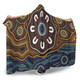 Australia Aboriginal Inspired Hooded Blanket - Aboriginal Dot Circle Art