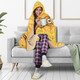 Australia Aboriginal Inspired Hooded Blanket - Aboriginal Yellow Color Dot Art Vector Background