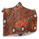Australia Aboriginal Inspired Hooded Blanket - Australian Aboriginal Art Dot Art Orange