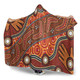 Australia Aboriginal Inspired Hooded Blanket - Australian Aboriginal Art Dot Art Orange