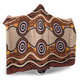 Australia Aboriginal Inspired Hooded Blanket - Brown Dot Design Vector Aboriginal Artwork