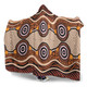 Australia Aboriginal Inspired Hooded Blanket - Brown Dot Design Vector Aboriginal Artwork