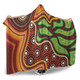 Australia Aboriginal Inspired Hooded Blanket - Tree Nature Dot Design Vector Aboriginal Artwork