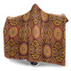 Australia Aboriginal Inspired Hooded Blanket - Brown Color Aboriginal Connection Style Of Dot Painting