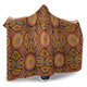 Australia Aboriginal Inspired Hooded Blanket - Brown Color Aboriginal Connection Style Of Dot Painting