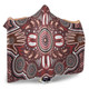 Australia Aboriginal Inspired Hooded Blanket - Dot Aboriginal Style Of Painting With Hands