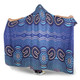 Australia Aboriginal Inspired Hooded Blanket - Blue Aboriginal Artwork