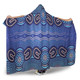 Australia Aboriginal Inspired Hooded Blanket - Blue Aboriginal Artwork