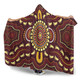 Australia Aboriginal Inspired Hooded Blanket - Aboriginal Style Of Concentration Art