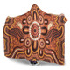 Australia Aboriginal Inspired Hooded Blanket - Aboriginal Leaf Style Of Background