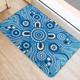 Australia Aboriginal Inspired Door Mat - Aboriginal Indigenous Dot Art Blue Color