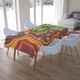 Australia Aboriginal Inspired Tablecloth - Tree Nature Dot Design Vector Aboriginal Artwork