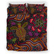 Australia Indigenous Bedding Set - Aboriginal inspired art turtles dreaming story background