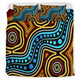 Australia Indigenous Bedding Set - Aboriginal inspired dot art river connection concept