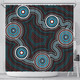 Australia Aboriginal Inspired Shower Curtain - Indigenous Dot Art Background Shower Curtain