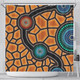 Australia Aboriginal Inspired Shower Curtain - Aboriginal Style Of Dot Painting Shower Curtain