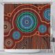 Australia Aboriginal Inspired Shower Curtain - Aboriginal Art Vector Background Shower Curtain