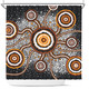 Australia Aboriginal Inspired Shower Curtain - Aboriginal Dot Art Vector Painting Connection Concept Shower Curtain