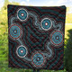 Australia Aboriginal Inspired Quilt - Indigenous Dot Art Background Quilt