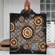 Australia Aboriginal Inspired Quilt - Aboriginal Dot Art Vector Painting Connection Concept Quilt