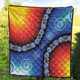 Australia Aboriginal Inspired Quilt - Aboriginal Style Of Dot Background Rainbow Color Quilt