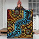 Australia Aboriginal Inspired Quilt - Aboriginal dot art river connection concept