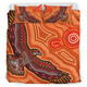 Australia Aboriginal Inspired Bedding Set - Bird Aboriginal Styled Dot Painting Artwork Bedding Set