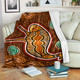 Australia Aboriginal Inspired Blanket - Aboriginal Emu Art Illustration