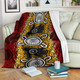 Australia Aboriginal Inspired Blanket - Aboriginal hand print artwork