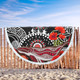 Australia Illawarra and St George Anzac Beach Blanket - Aboriginal Inspired Whale Anzac Poppies Beach Blanket