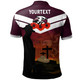 Manly Warringah Sea Eagles Anzac Custom Polo Shirt - Manly Jersey Anzac Soldier Poppies Polo Shirt