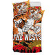 Wests Tigers Anzac Bedding Set - Anzac Aboriginal Inspired with Poppy Flower Bedding Set