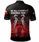 Australia Anzac Day Polo Shirt - Anzac Day Soldier We Will Remember Them Polo Shirt Red