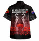 Australia Anzac Day Hawaiian Shirt - Anzac Day Soldier We Will Remember Them Shirt Red