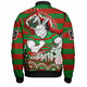 South Sydney Rabbitohs Bomber Jacket - Custom Super Bunnies Aboriginal Inspired Bomber Jacket