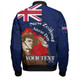 New Zealand Anzac Day Custom Bomber Jacket - FLag Anzac Day Maori Patterns Bomber Jacket