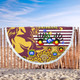 Brisbane Broncos Naidoc Week Custom Beach Blanket - For Our Elders Brisbane Broncos Aboriginal Inspired Beach Blanket