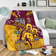 Brisbane Broncos Naidoc Week Custom Blanket - Bronx For Our Elders Aboriginal Inspired Blanket